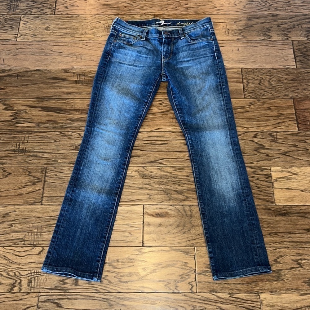 7 For All Mankind Straight Leg Mid Rise Size 26